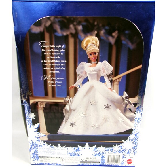 Vintage 1996 Disney Cinderella Holiday Princess Barbie Doll #16090 Christmas - Picture 4 of 4